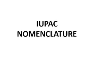 organic  iupac nomenclature 1