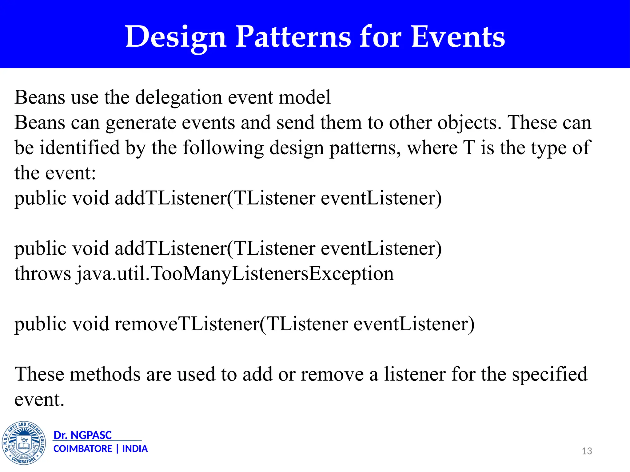 Design patterns for Properties, Events, Methods and Design Patterns of ...