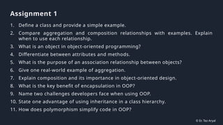 Object oriented analysis and design unit 1 | PPTX