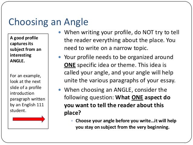 Essay On Telecommunication Unit Lecture Ff Choosing An Angle A Good Profile Essay Sample Cause And Effect Essay Topics For Kids also Characteristics Of An Essay Profile Essay Examples Unit Lecture Ff Essay Sample Outline Of Thesis For Essay