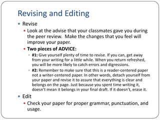 Essay #1 Lecture | PPTX