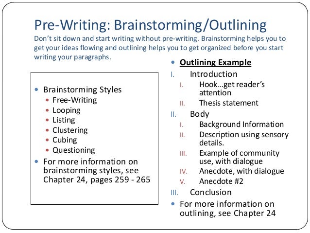 How to write english outline