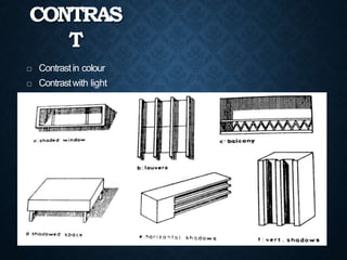 CONTRAS
T
 Contrastin colour
 Contrastwith light
 