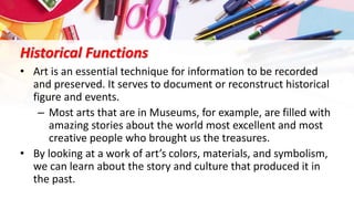 Historical Function Reading Visual Arts: Understanding Visual Arts | PPTX