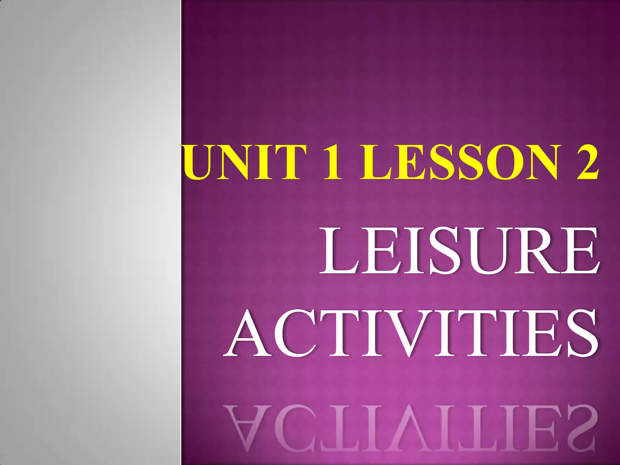 Unit 1 lesson 2 | PPT