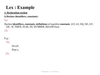 Lexical analysis - Compiler Design | PDF