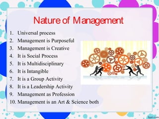 Management Universal Process Unit 1 management | PPT