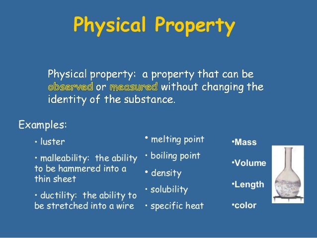 how are physical changes related to physical properties