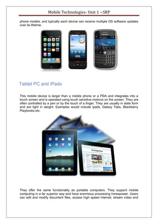 Mobile technology-Unit 1 | PDF