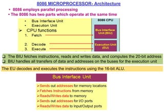 THE 8086 MICROPROCESSOR -architecture, basics | PDF
