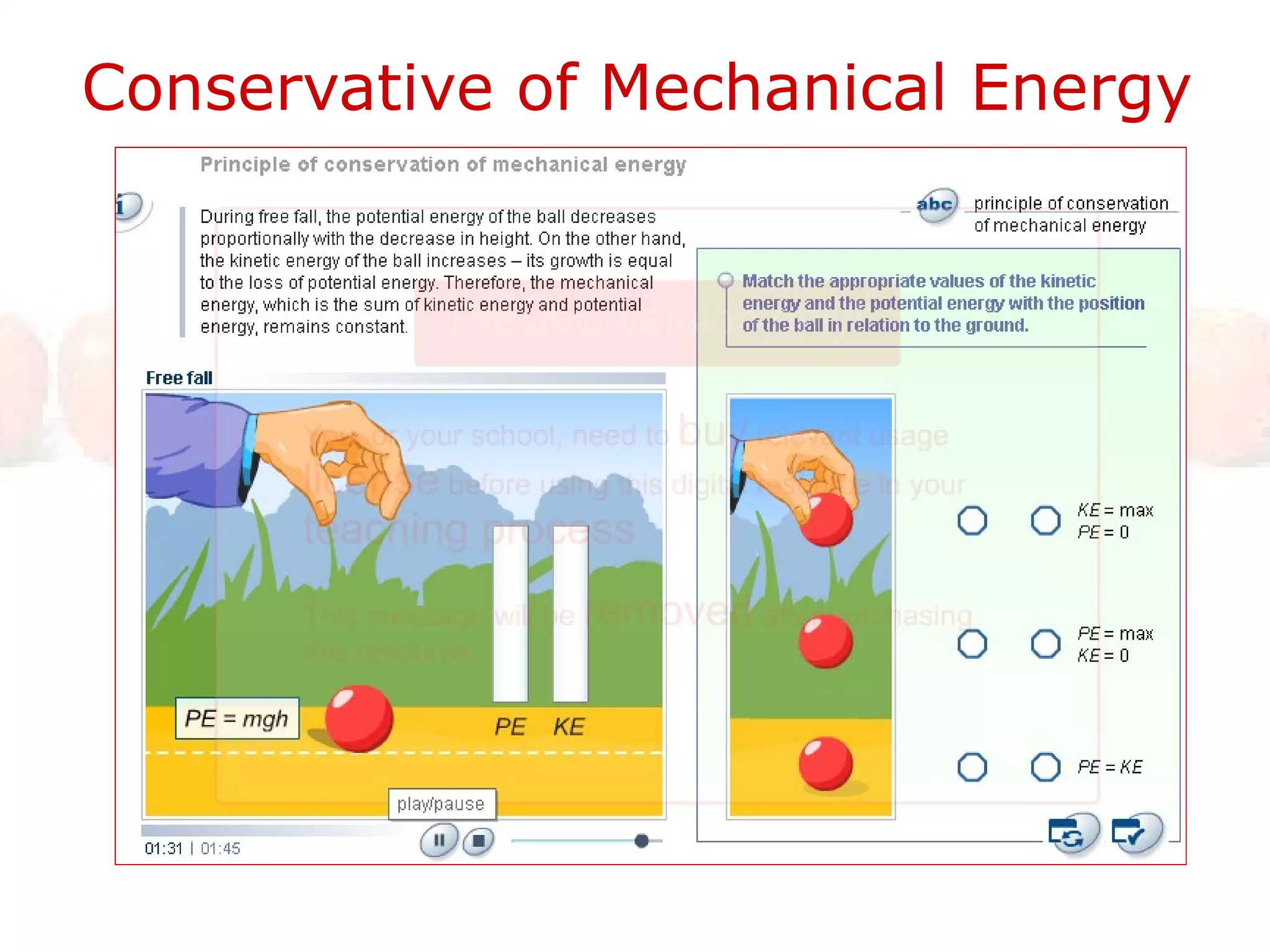 Conservative of Mechanical Energy  