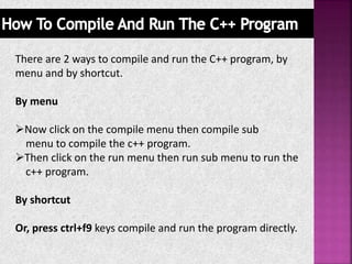 Unit 1 of c++ first program | PPT
