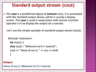 Unit 1 of c++ first program | PPT