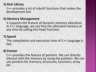 Unit 1 of c++ part 1 basic introduction | PPT