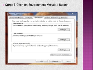  Step: 3 Click on Environment Variable Button
 