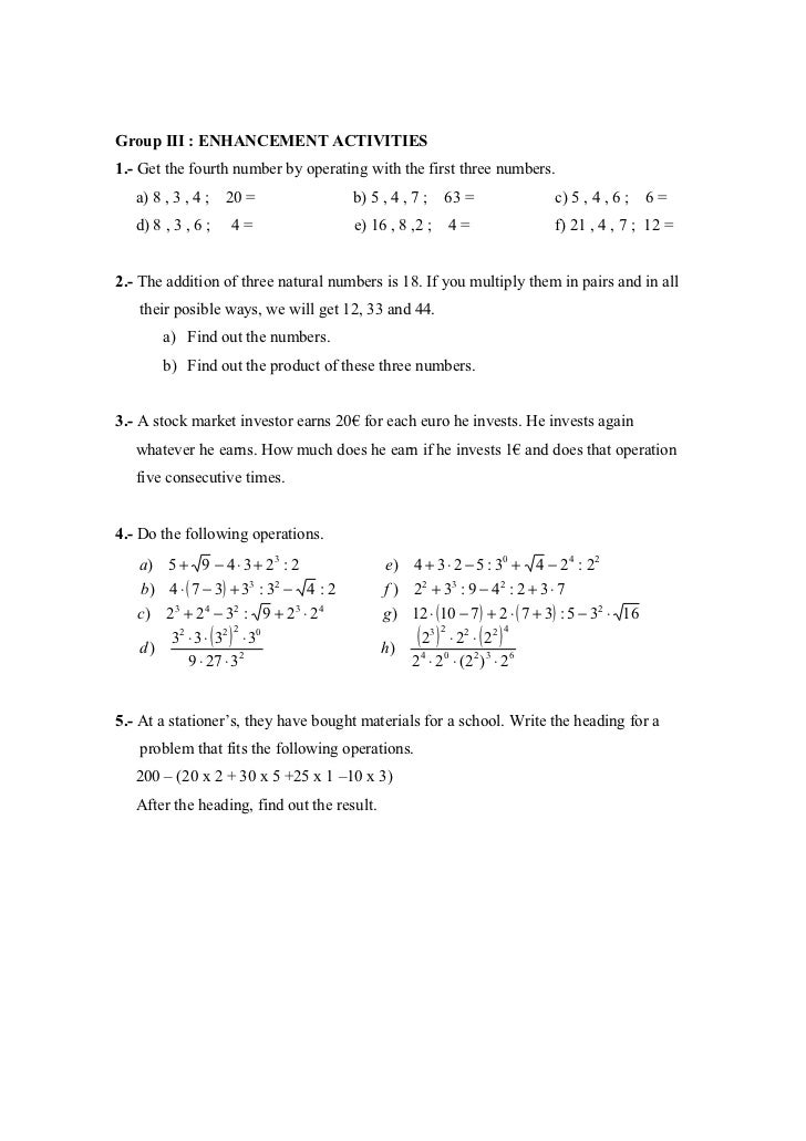 Unit 1 operations with natural numbers