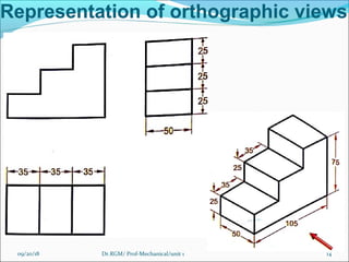 Unit 1 orthographic projection engineering graphics | PPT