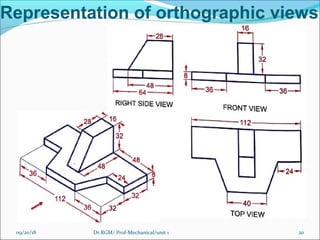 Unit 1 orthographic projection engineering graphics | PPT