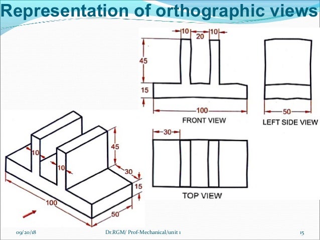 Unit 1 orthographic projection engineering graphics