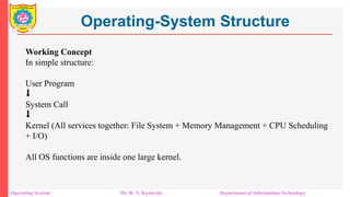 Unit 1 OS structure CPU scheduling types of OS | PDF