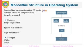 Unit 1 OS structure CPU scheduling types of OS | PDF