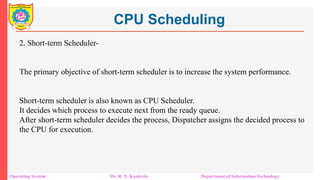 Unit 1 OS structure CPU scheduling types of OS | PDF