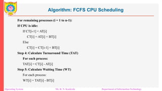 Unit 1 OS structure CPU scheduling types of OS | PDF