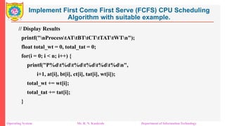 Unit 1 OS structure CPU scheduling types of OS | PDF