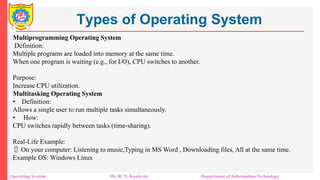 Unit 1 OS structure CPU scheduling types of OS | PDF
