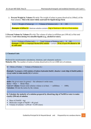 Pharmaceutical inorganic and analytical chemistry B. Pharm 1 Sem ...