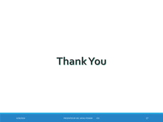 4/28/2024 PRESENTED BY MS. SAYALI POWAR ICH 17
 