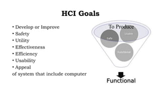 Human Computer Interface Goals Unit1 part2 Goals of HCI (Human Computer Introduction).pptx