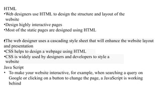 web designing unit 4 | pptx Images High Quality Grahic Unit 1 Part A.pptx bca subject with the ppt | PPTX