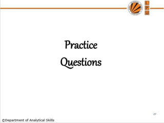 Practice
Questions
27
 