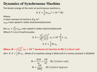 Synchronous Machine Inertia Unit 1 Power System Stability | PPTX