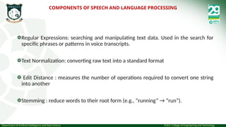 Speech and Language Processing - Regular Expression | PPTX