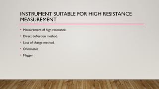 FUNDAMENTAL OF MEASUREMENT-ELECTRICAL AND ELECTRONICS MEASURMENT | PPTX
