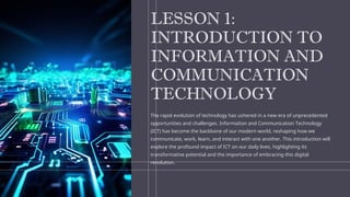 Comprehensive Introduction to Information and Communication Technology ...