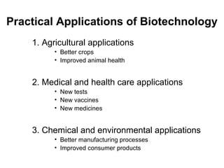 Unit1 practical applications-of-biotechnology | PPT