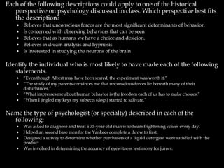 Historical PsychologyFirst lab devoted to the scientific study of Psychology – 1879, University of Leipzig, Germany. Wilhelm Wundt credited with establishing psychology as an academic discipline