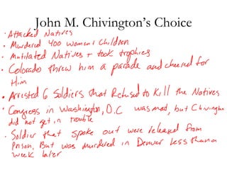 John M. Chivington’s Choice