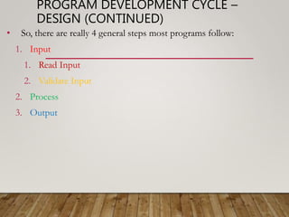 Unit 1 program development cycle | PPT