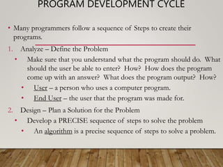 Unit 1 program development cycle | PPT | Desktop Publishing | Computer ...