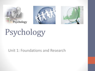 Psychology
Unit 1: Foundations and Research
 