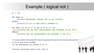 Example ( logical not )
 