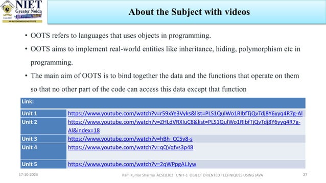 Object oriented programming using java | PPT | Programming Languages ...