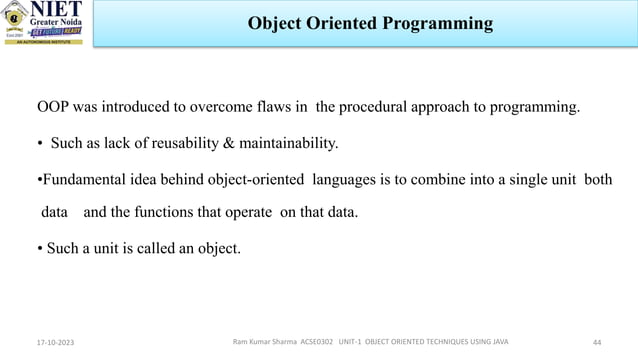 Object oriented programming using java | PPT | Programming Languages ... image.