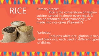 Philippine Rice Types UNIT 1: The Philippine Regional Cuisine 1 | PPTX