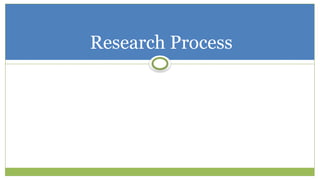 Research Process
 
