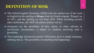 Oric Risk Definitions Library Introduction to Risk Mangement | PPTX
